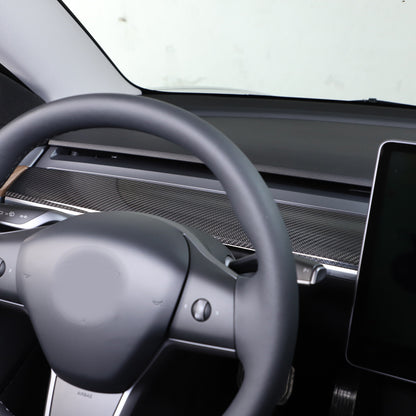 For Tesla Model 3 Y 2016-2023 Dashboard Cover Real Carbon Fiber Panel Trim Cover 7