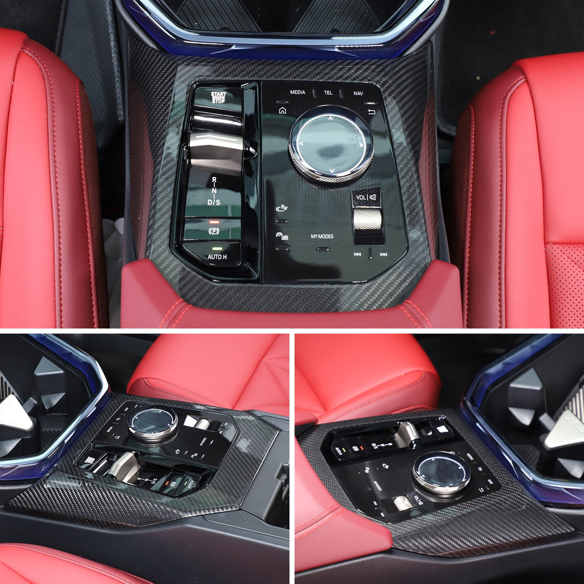 Real Carbon Fiber Center Console Gear Shift Panel Trim For BMW X3 G45 2025+ 4