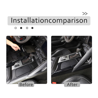 Glossy Black Interior Gear Shift Panel Cover For Corvette C7 2014-2019 2