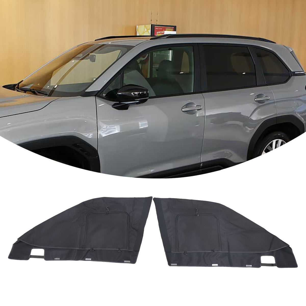 Front Door Window Sun Shade Visor Cover For Subaru Forester 2025-2026 5