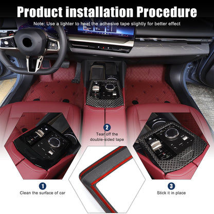 Real Carbon Fiber Center Console Gear Shift Panel Trim For BMW 5 Series G60 24+ 13