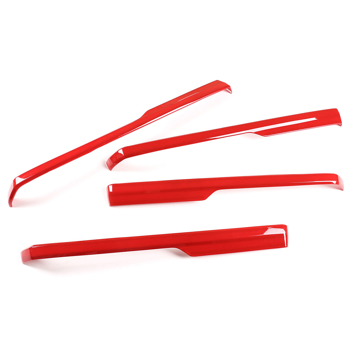 ABS Red Interior Door Panel Decor Cover Trim For Toyota Tundra Crew Cab14-21 4
