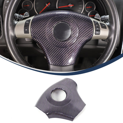 Real Carbon Fiber Center Steering wheel trim cover For Corvette C6 2005-2013 20