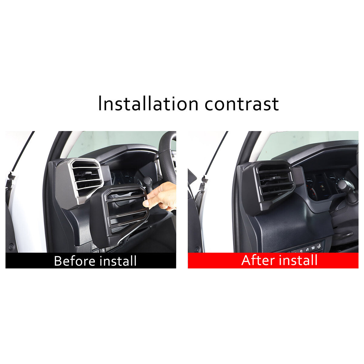 Matte Black ABS Interior Decoration Cover Trim Kit For Toyota Tundra 2022-26 US - Variants 6-10 38