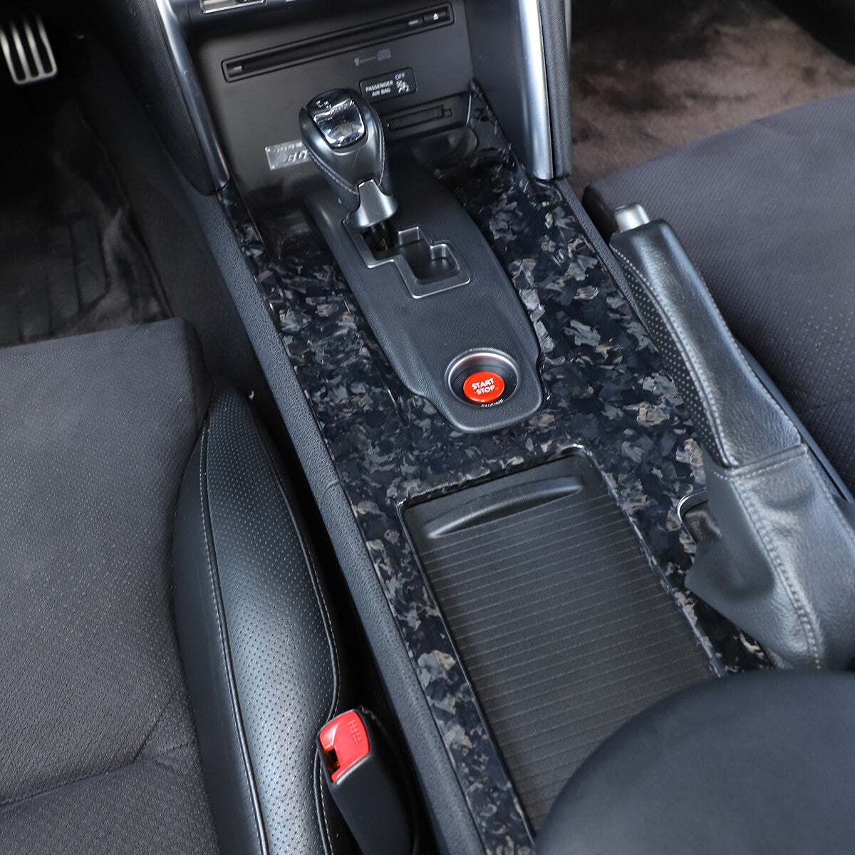 Forged Carbon Fiber Car Center Control Gear Panel Trim For Nissan GTR R35 08-16 6