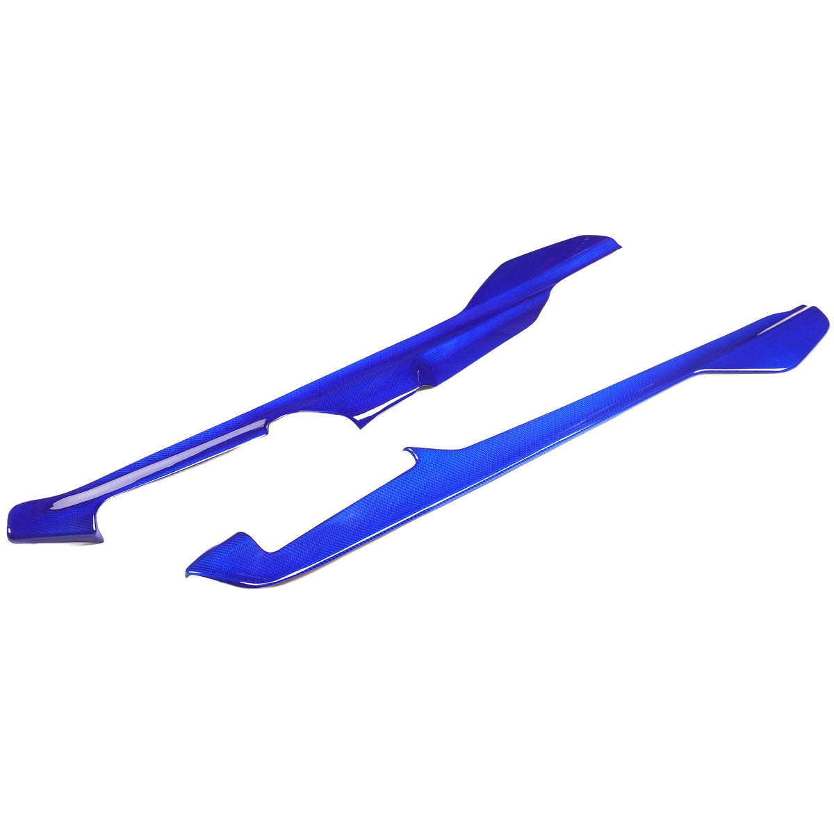 Blue Real Carbon Fiber Lower Armrest Box Panel Trim For Corvette C8 2020+ 17