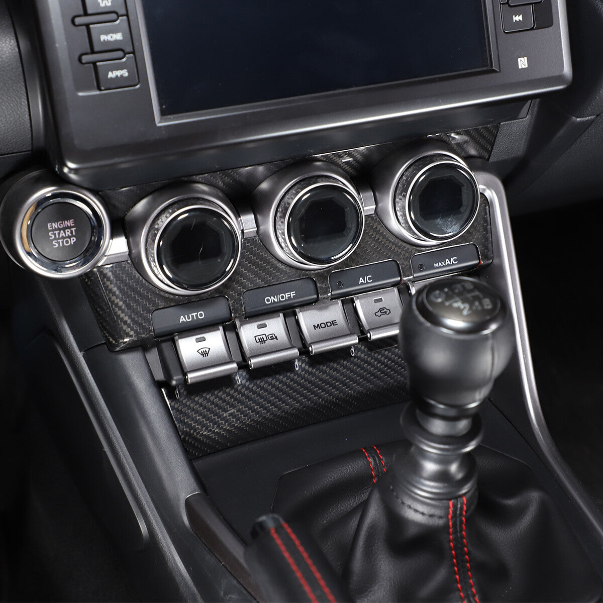 Carbon Fiber Console Air condition Panel Trim For Toyota86 Subaru BRZ 2022 US 8