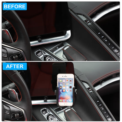 Inner Dashboard Air Vent Phone Holder Mount Bracket For Corvette C8 2020-2025 59