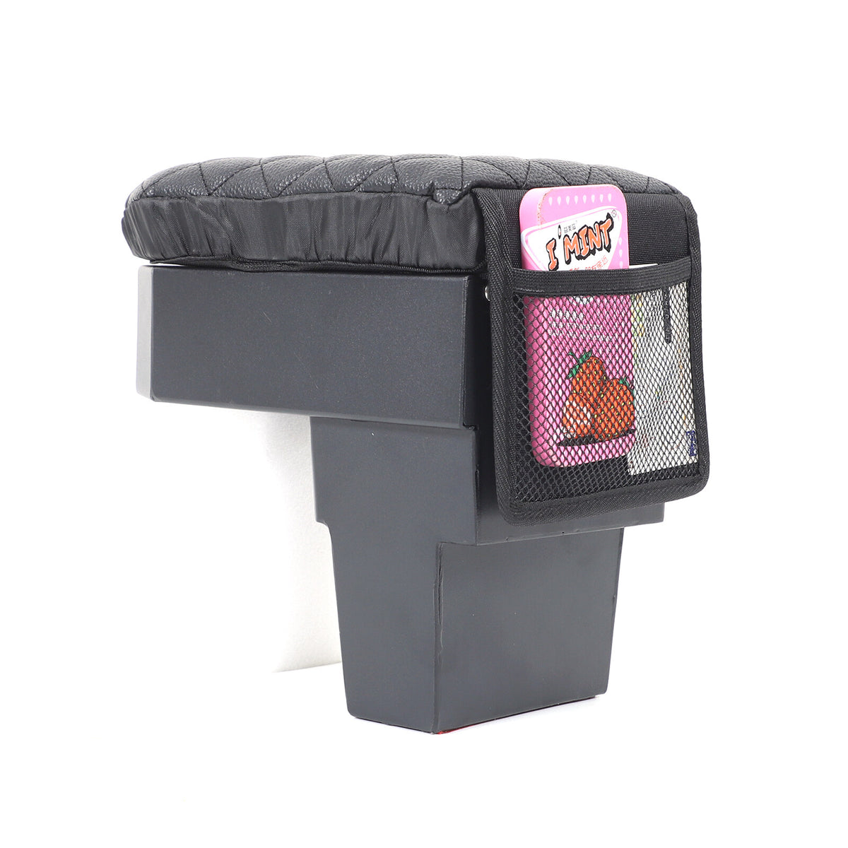 Aluminum Locking Center Armrest Vault Safe Storage Box For SEAT Leon 2008-2012 14
