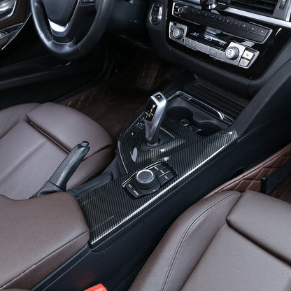 ABS Carbon Fiber Gear Shift Panel Cover Trim For BMW 3 Series F30 F34 2013-2019 10