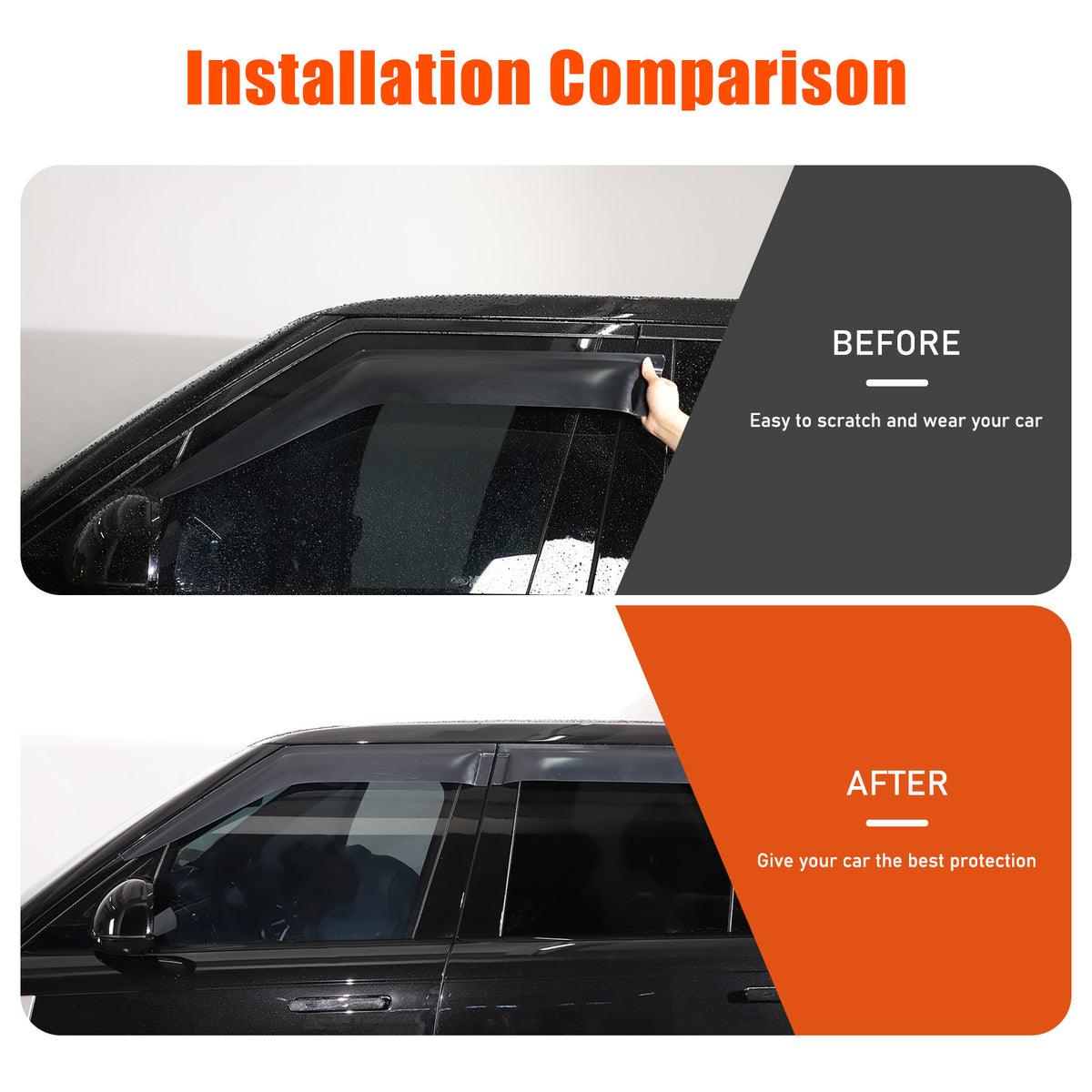 For Range Rover Vogue L460 2023+ Window Wind Visor Rain Guard Vent Deflector 20