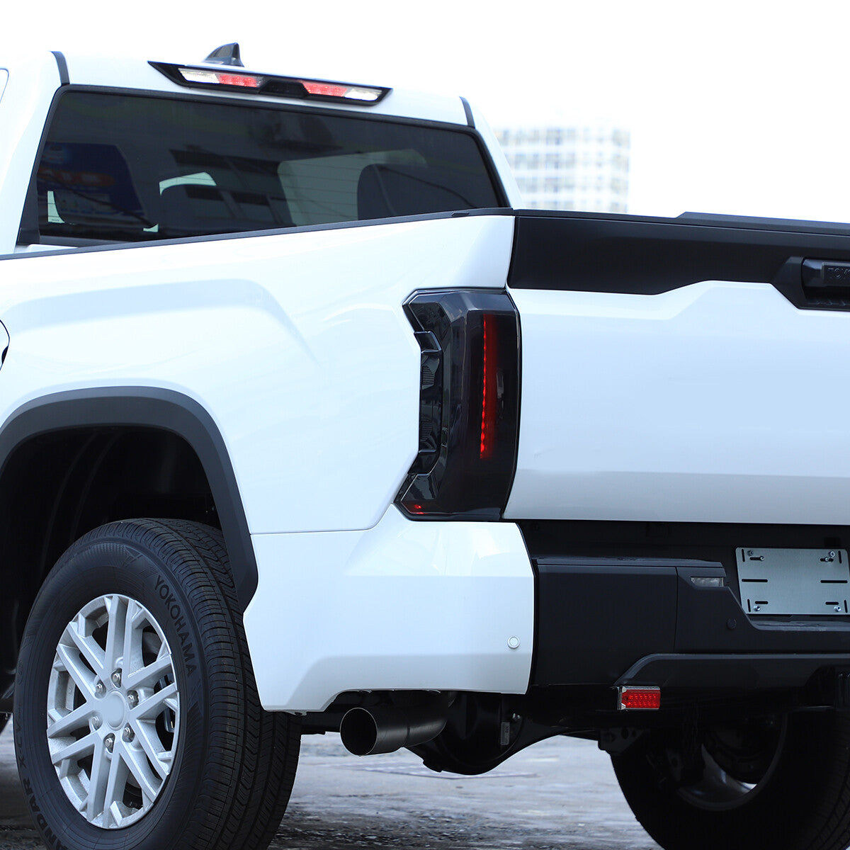 Smoked Blackout Tail Light Lamp Cover Bezel Overlay Trim For Toyota Tundra 2022+ 8