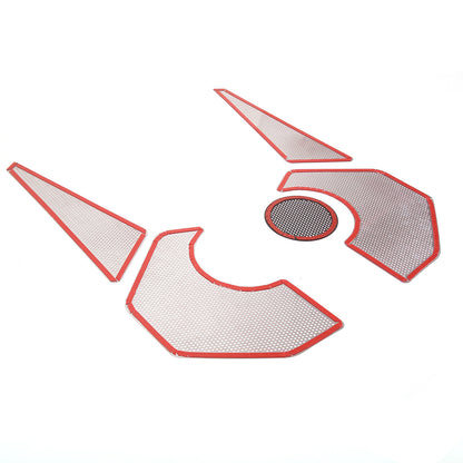 Red Steel Engine Hood Compartment Panel Trim Cover Set For Corvette C8 Z06 20-26 19