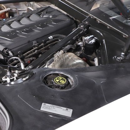Real Carbon fiber Engine Oil Cap Radiator water tank Cap Trim For Corvette C8 16