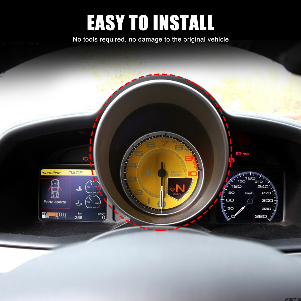 For Ferrari 458/488 11-16 Real Carbon Fiber Center Instrument Panel Trim US 12