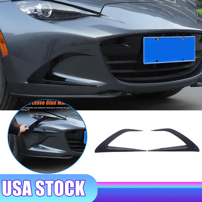 Gloss Black Front Side Vent Fin C Canards Splitter For Mazda MX-5 Miata 2016-23 1