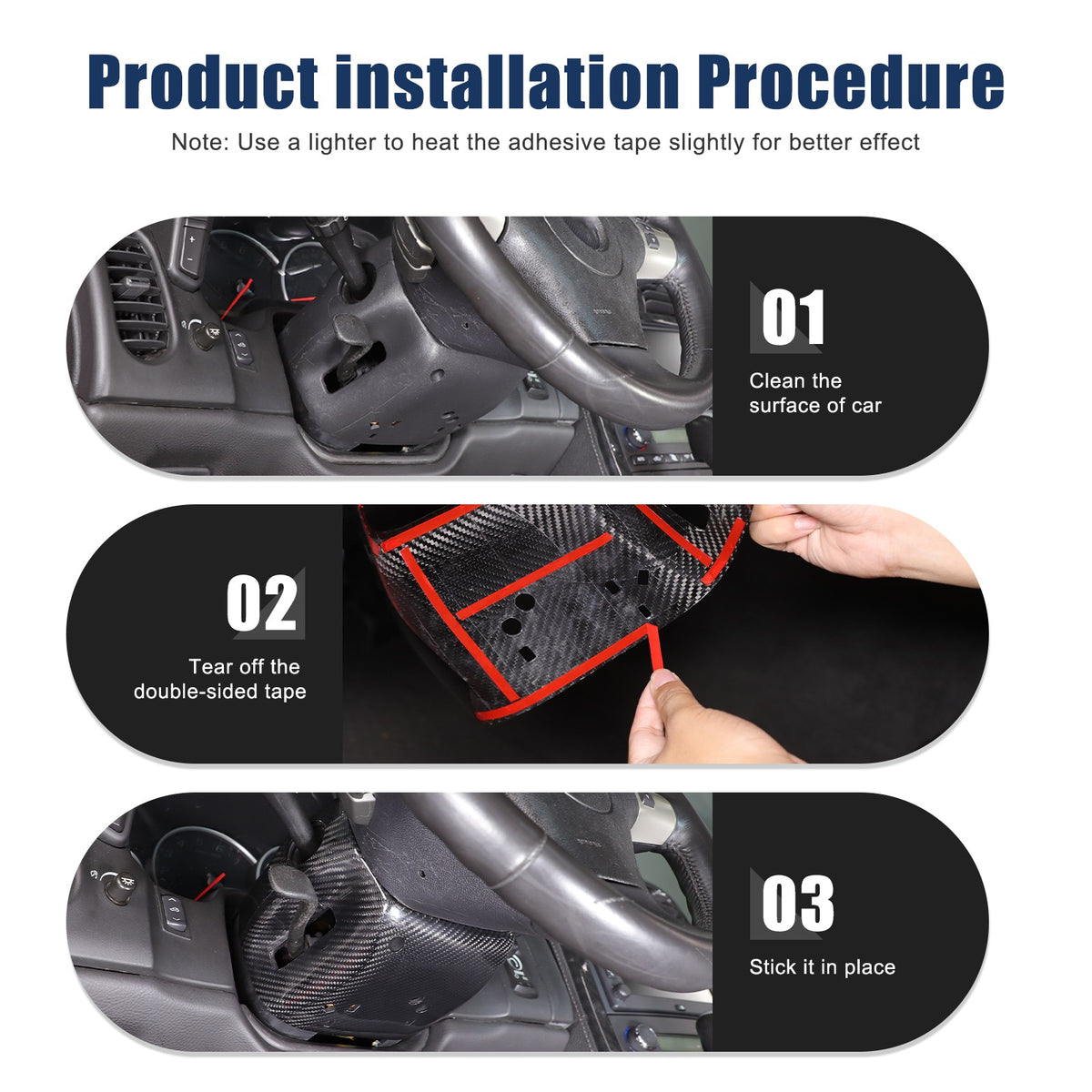 Real Dry Carbon Fiber Steering Wheel Base Lower Trim For Corvette C6 2005-2013 15