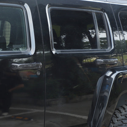 ABS Carbon Fiber Door Handle + Tailgate Cover Trim Bezel For Hummer H3 2005-2009 13