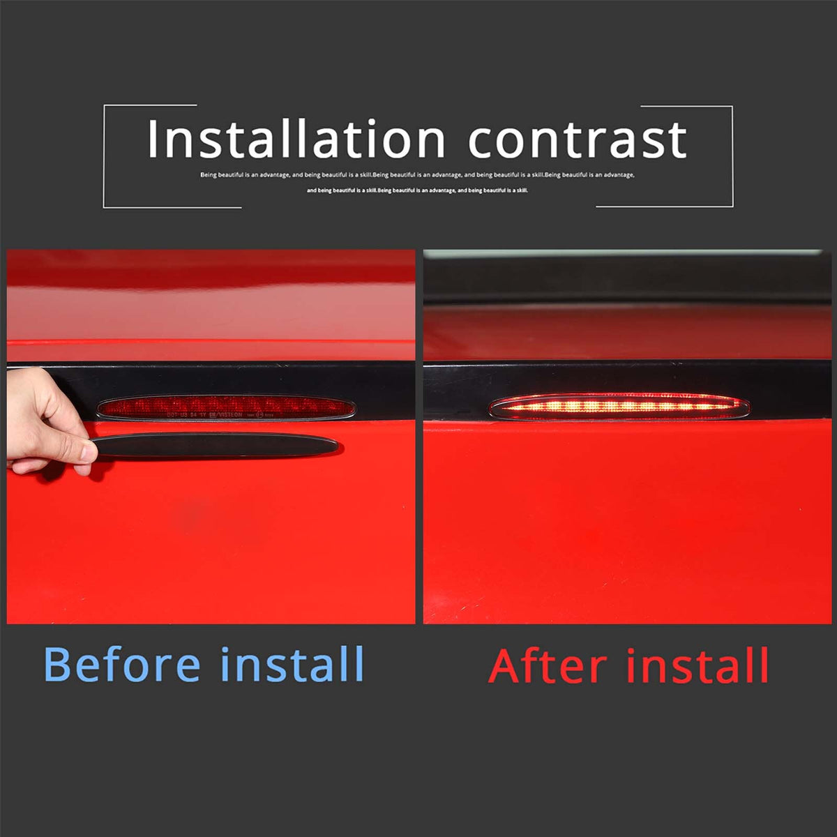 Smoked Black Front Headlight & Rear Tail Light Cover Trim For Corvette C6 05-13 74