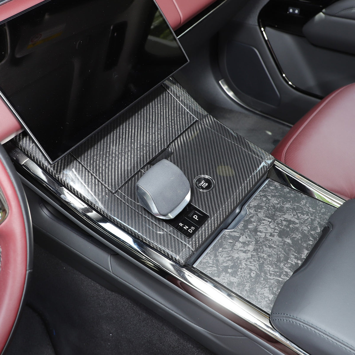 Real Carbon Fiber Center Gear Shift Panel Trim For LR Range Rover Sport L461 23+ 23