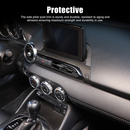 Real Carbon Fiber Center Console air outlet Trim Cover For Mazda MX-5 Miata 16+ 18