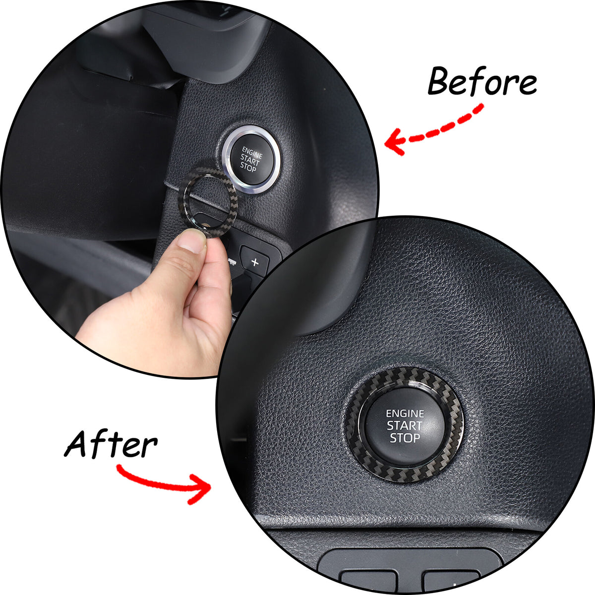 ABS Carbon Fiber Interior Set Cover Trim Kit For Toyota Tundra Sequoia SR 22+ - Styles 1-5 24