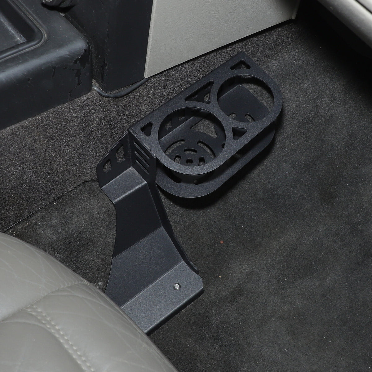 Black Aluminum Passenger Side Seat Cup Holder Bracket For Hummer H2 2003-2009 1