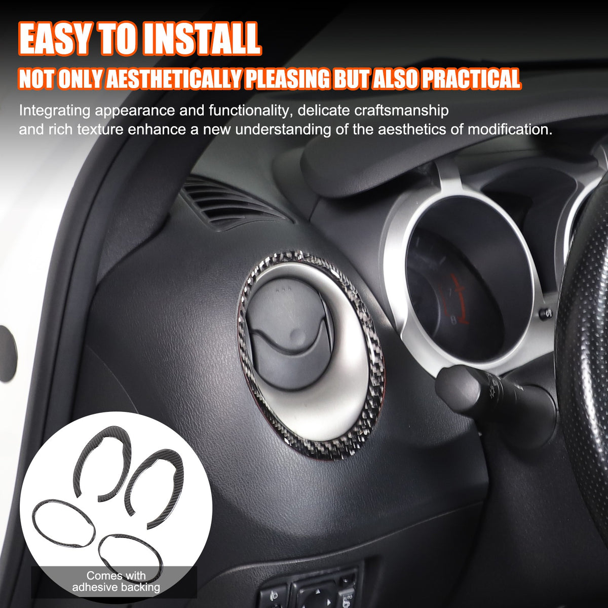 Soft Carbon Fiber Interior Center Console trim Sticker For Nissan Juke 2011-2019 246