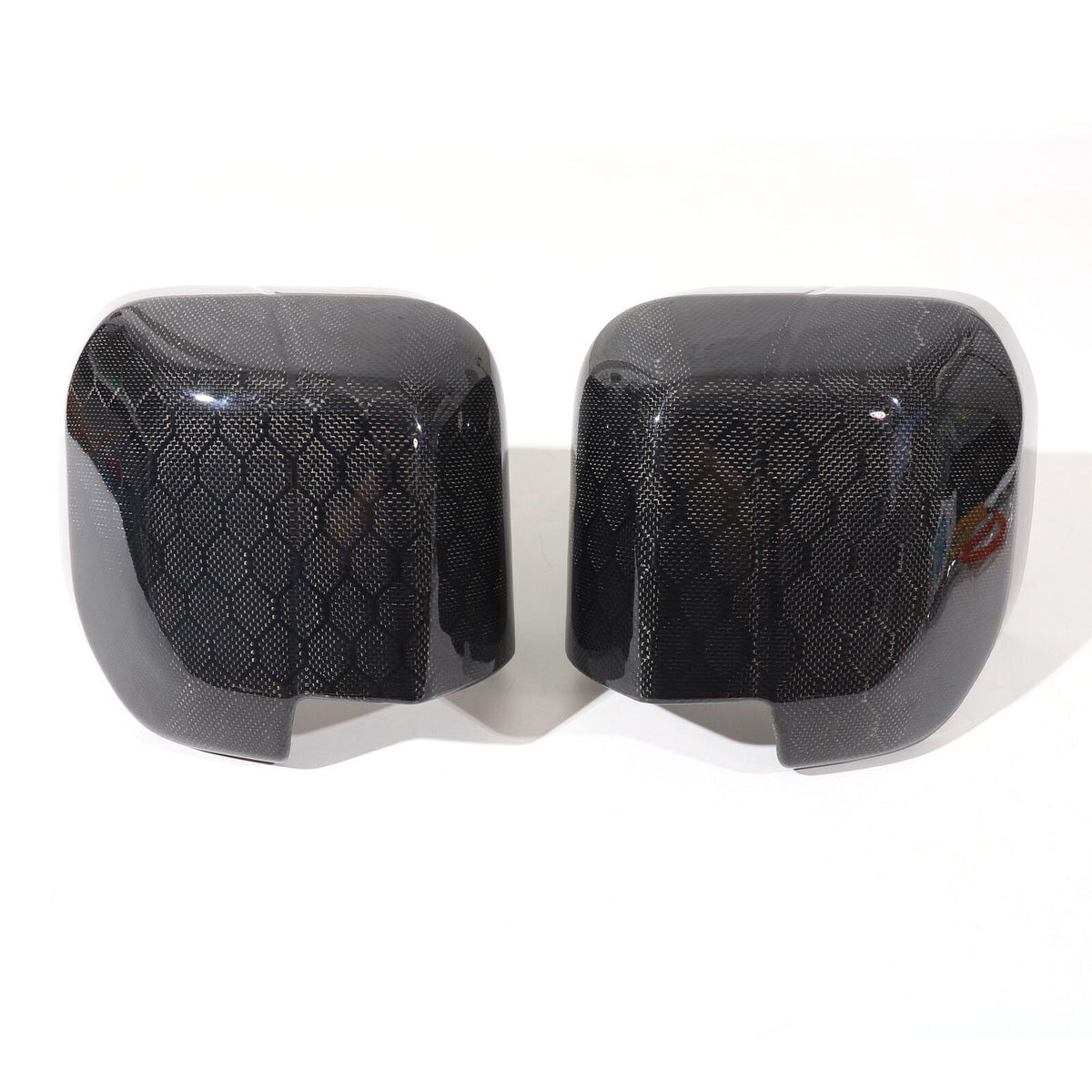 Honeycomb Carbon fiber Side Rear Mirror Cover Caps Trim For LR Defender 2020-24 6