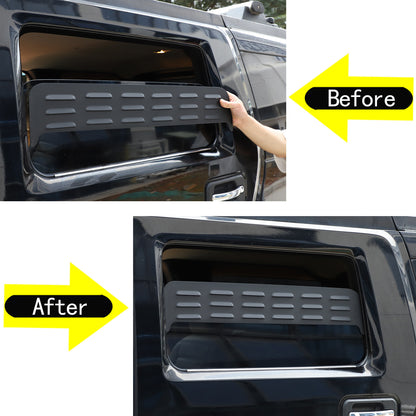 Black Alloy Wagon 2nd Row Door Window Air Vents Screens For Hummer H2 2003-09 US 3