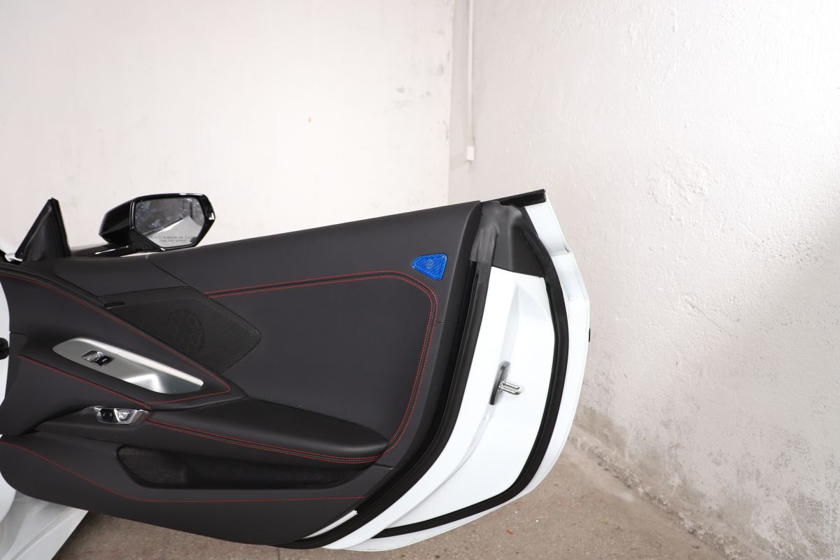 Blue Real Carbon Fiber Full Interior Set Decor Trim Kit for Corvette C8 20-25 - Variants 11-15 6
