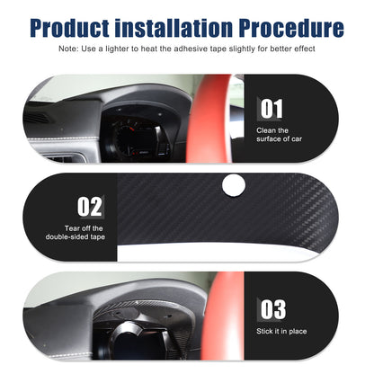 Real Carbon Fiber Dashboard Instrument Cover Trim For Toyota Supra A90 2019-22 11