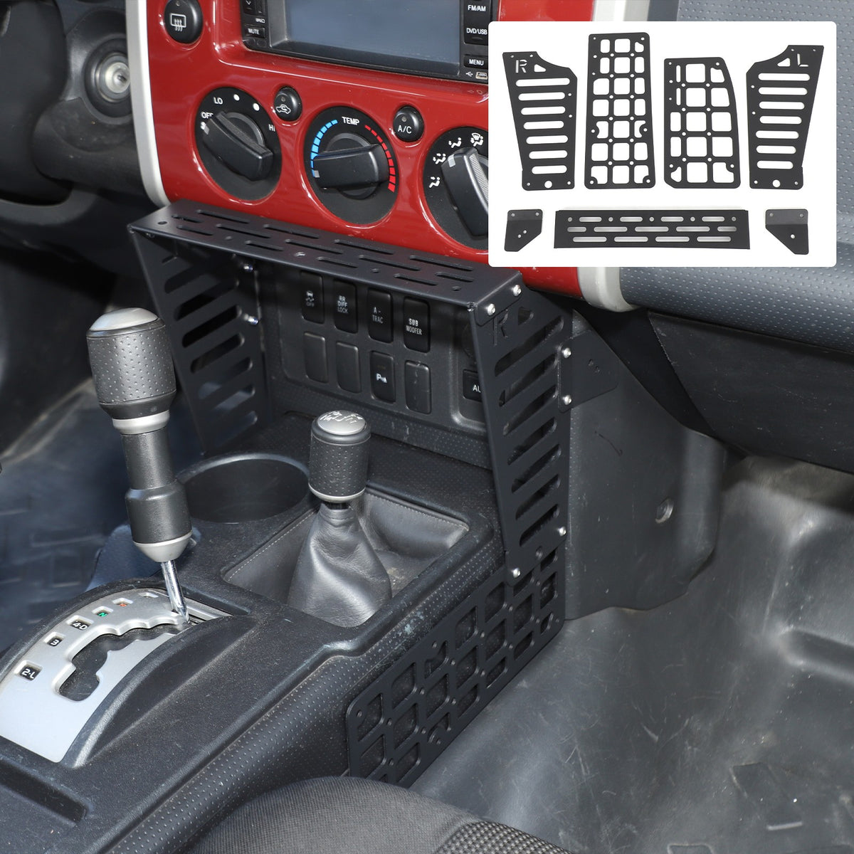 Center Console Molle Panel Digital Device Mount For Toyota FJ Cruiser 2007-21 US 22