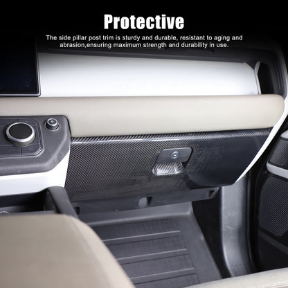 Real Carbon Fiber Passenger Side Glove Box Panel Trim For LR Defender L663 20+ 3