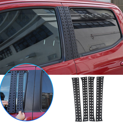 Black Aluminum Alloy Window Center Pillar Trim Panel For Toyota Tacoma 2016-23 1