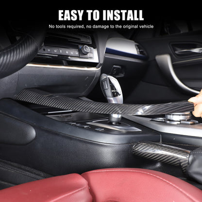 Real Carbon Fiber Gear Shift Side Trim L Strip For BMW 2 Series F22 F23 2014-19 7