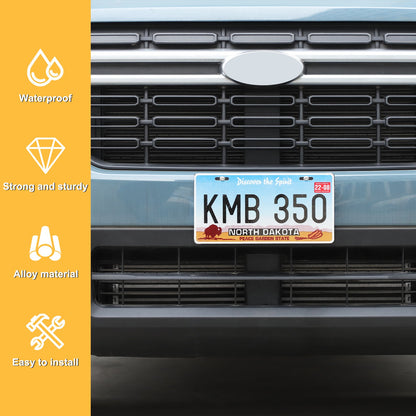 Carbon Steel License Plate Frame Trim For Ford Maverick 2022+ (US Version) 21