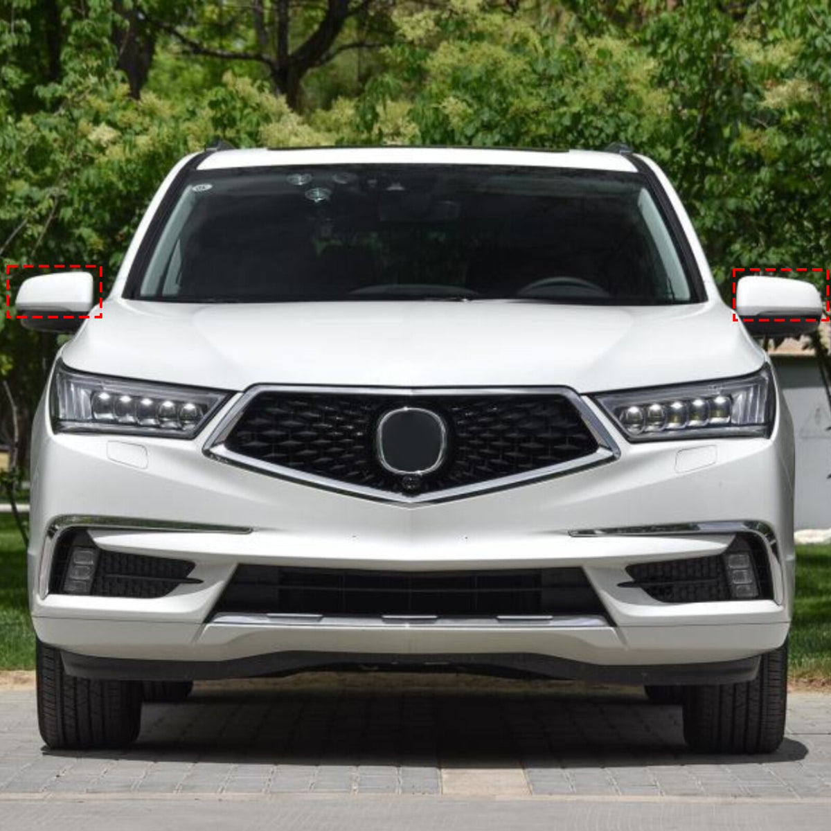 Carbon Fiber ABS Exterior Mirror Cover Trim For Acura MDX 2022-2024 2