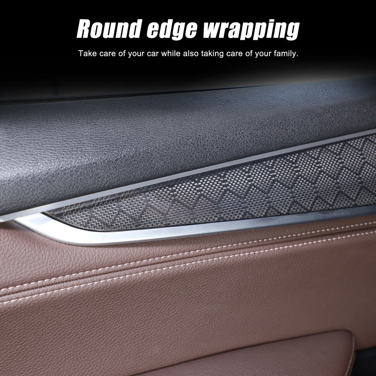 Hondycomb Carbon Fiber Interior Door Panel Trim Cover For BMW X5 X6 F15 F16 14+ 14