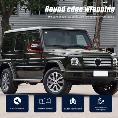 Honeycomb Real Carbon Fiber Rear View Mirror Cover Trim For Benz G500 G63 19-23 6