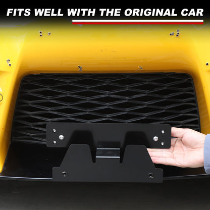 Carbon Steel Front Grille License Plate Bracket For Toyota Supra A90 2019+ US 8