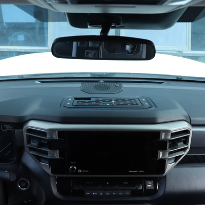 Black Alloy Dashboard Storage Box Interior Trim Cover For Toyota Tundra 22-26 5