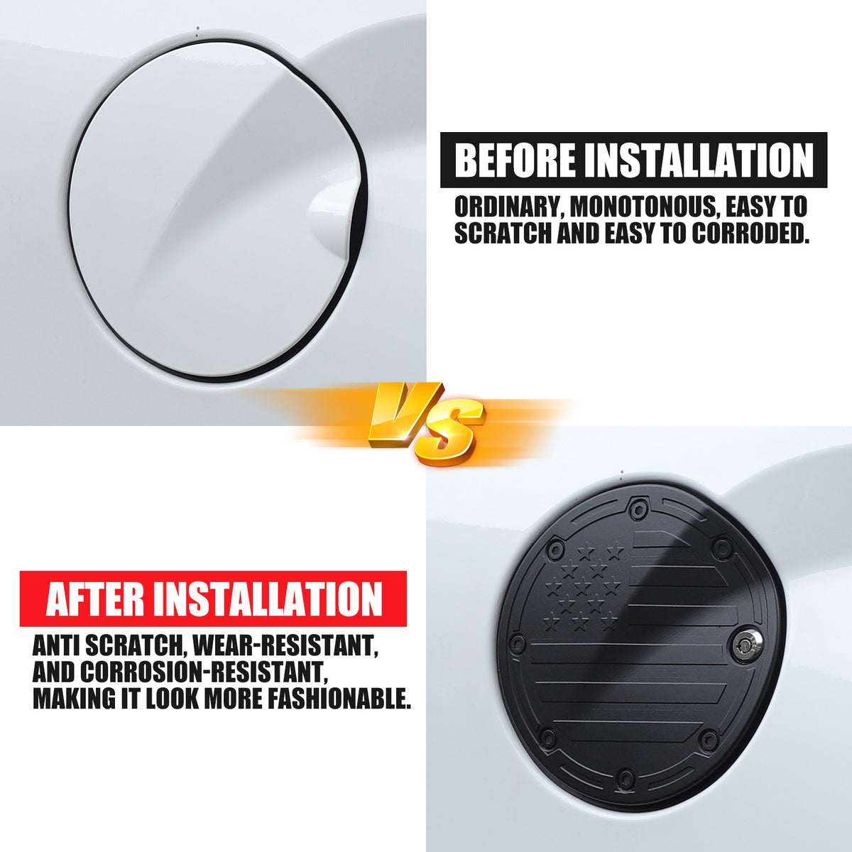 US Flag Alloy Fuel Tank Anti-Theft Lock Cover Gas Cap For Toyota Tundra 22+ 23