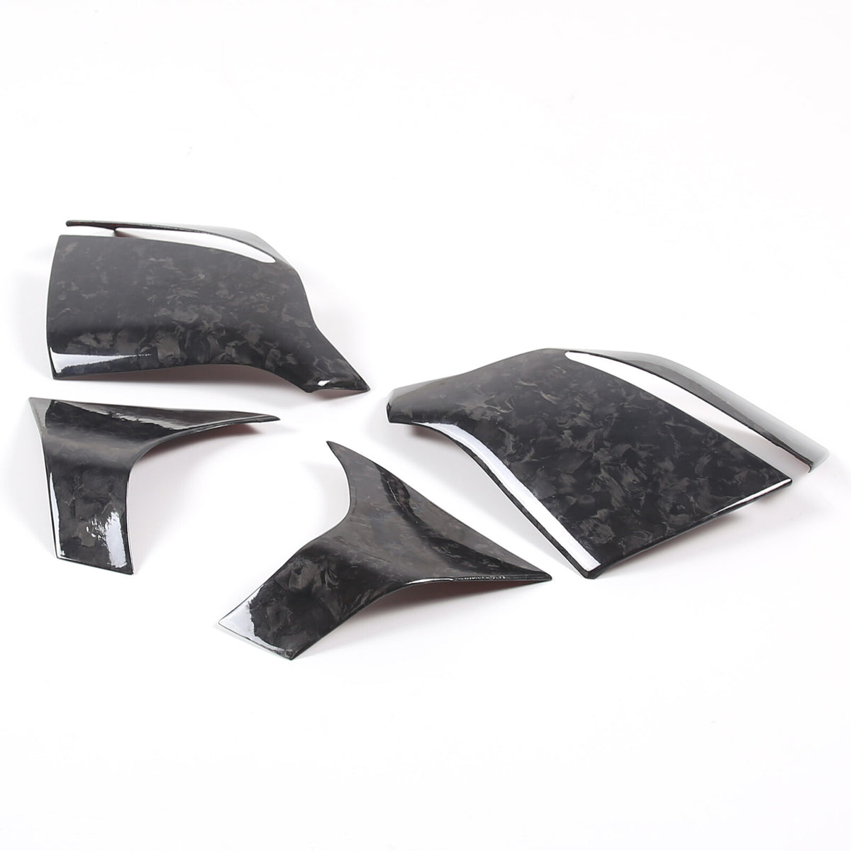 Forged Real Carbon Fiber Side Mirror Base Lower Cover Trim For Corvette C8 20-26 11