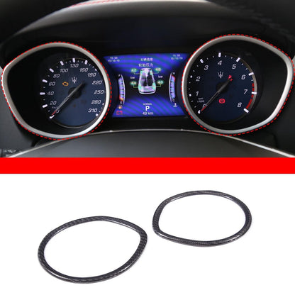 Real Carbon Fiber Dashboard Ring Panel Trim For Maserati Levante /Ghibli 2016-20 3