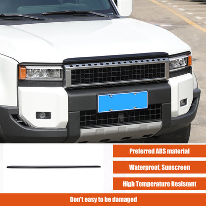 Glossy Black Front Grille Upper Engine Hood Trim For Toyota Land Cruiser LC250 2