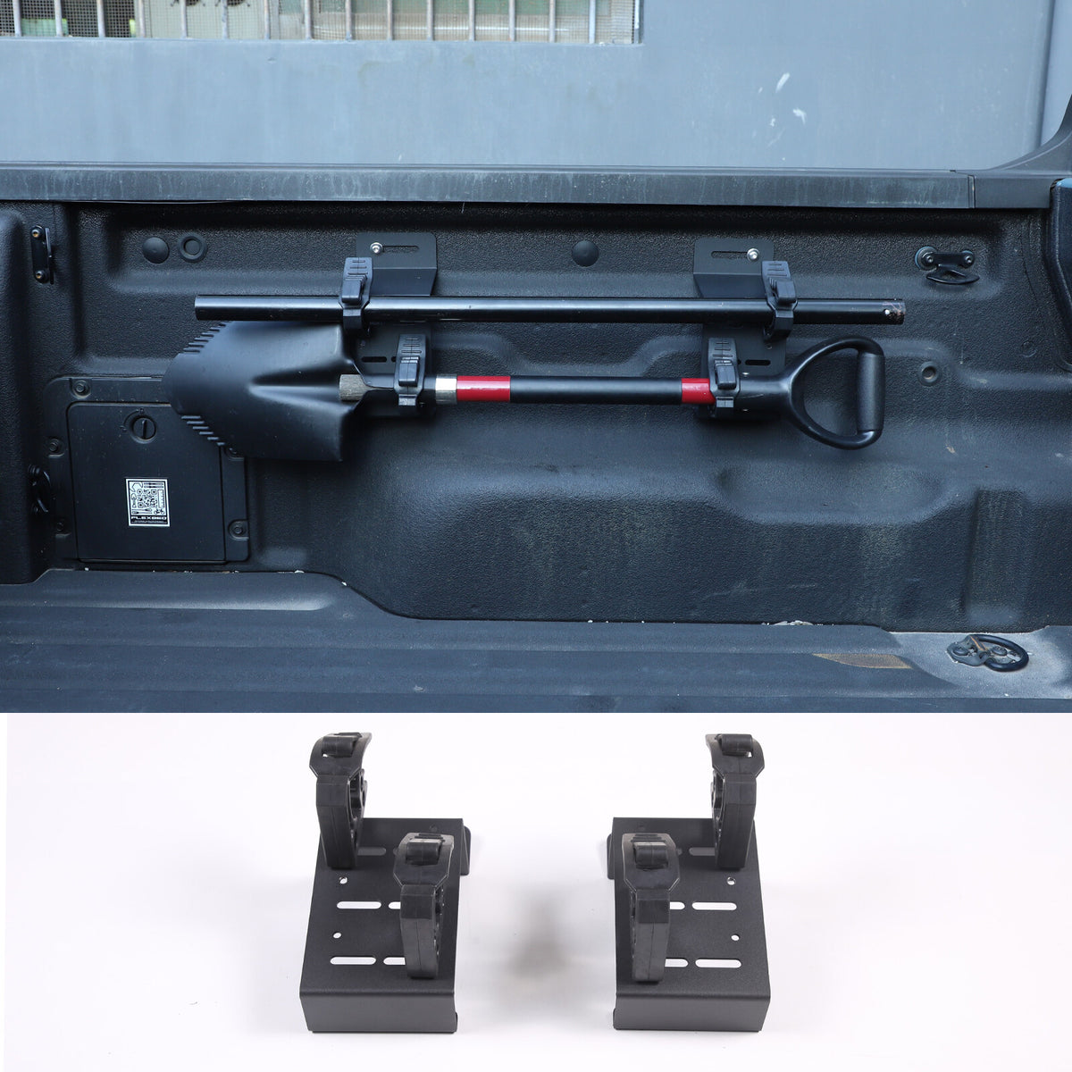 Black Steel Cargo Box Side Rail Tool Mounting Bracket For Ford Maverick 2022 4