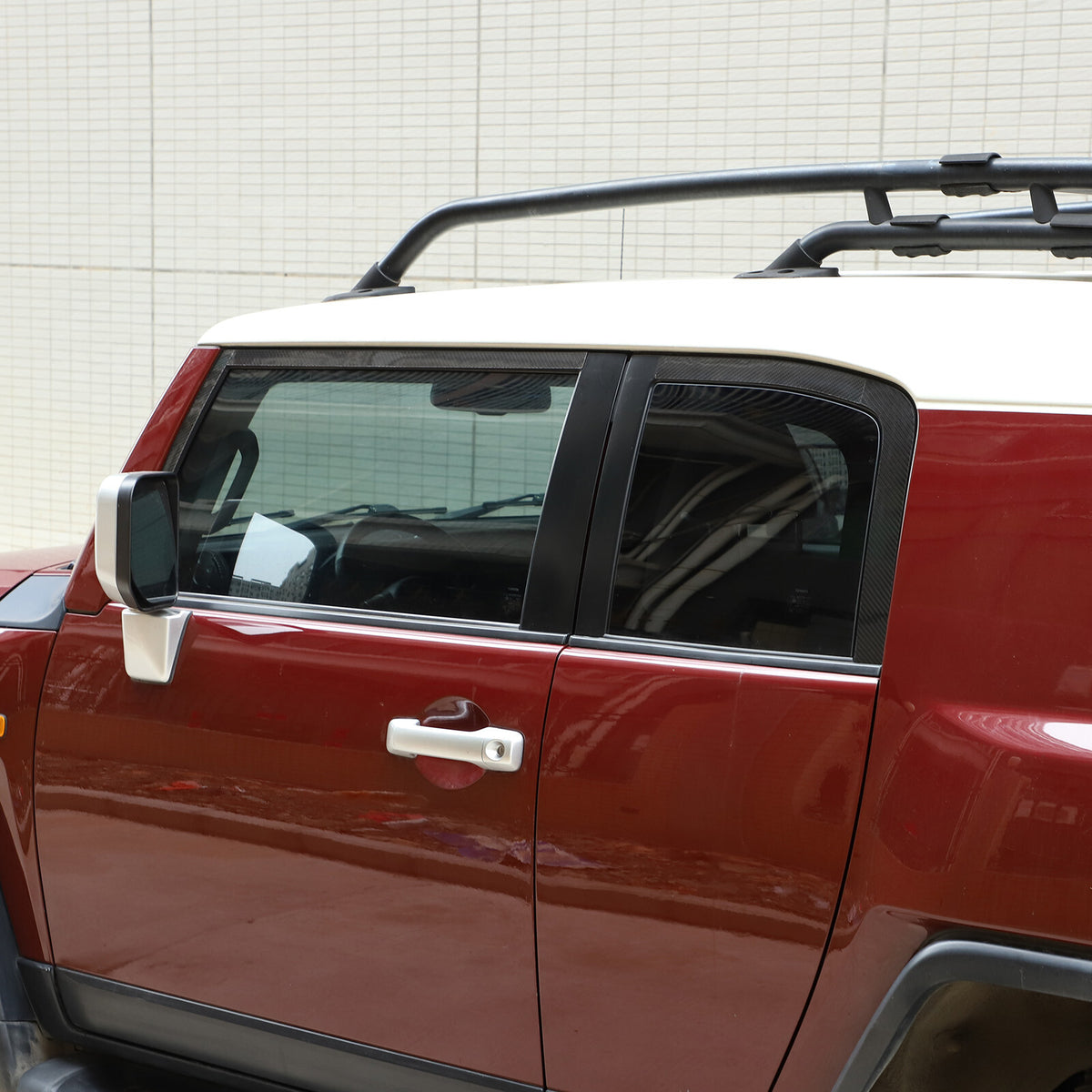 Carbon Fiber Top Window Accent Line Trim Strip For Toyota FJ Cruiser 2007-2021 5