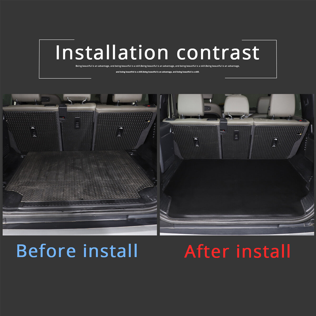 Rear Trunk Liner Cargo Rear Cover Mat For Land Rover Defender 90 110 20-22 7