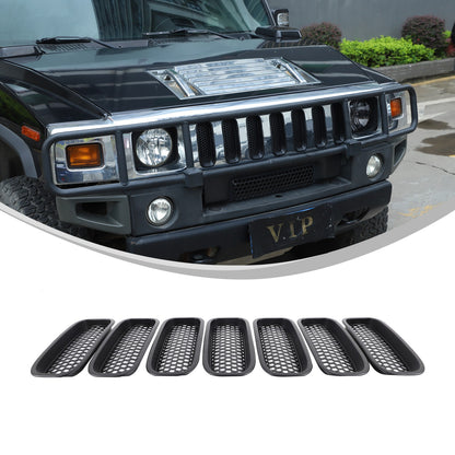 Black ABS Front Grille Anti-Insect Bug Screen Trim For Hummer H2 2003-2007 1